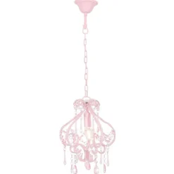 Plafondlamp met kralen rond E14><noscript><img width=