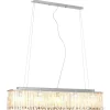 Plafondlamp met kristallen kralen 104 cm zilverkleurig>vidaXL Best