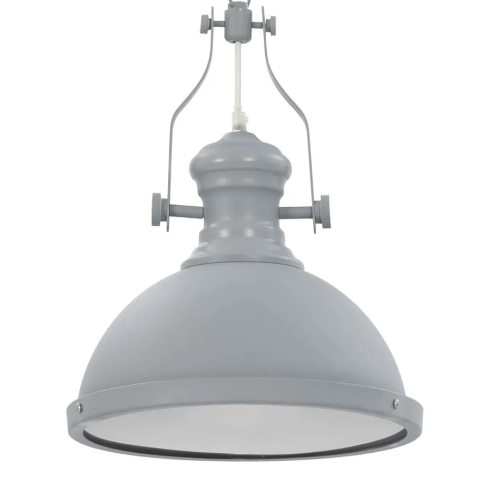 Verlichting*vidaXL Plafondlamp rond E27 Grijs