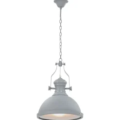 Verlichting*vidaXL Plafondlamp rond E27 Grijs