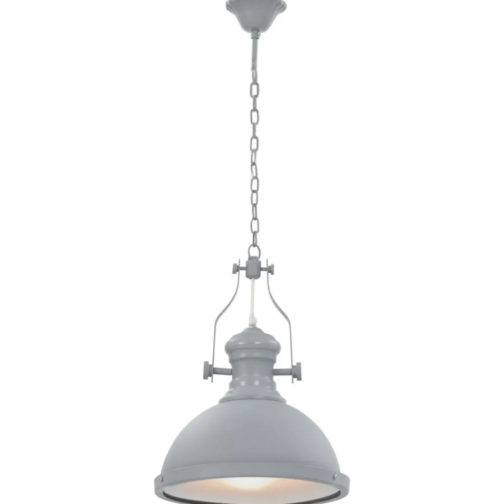 Verlichting*vidaXL Plafondlamp rond E27 Grijs
