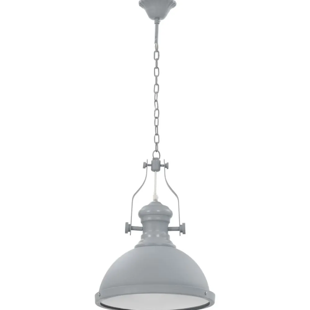 Verlichting*vidaXL Plafondlamp rond E27 Grijs