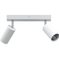 Verlichting*vidaXL Plafondspot met schijnwerpers 26 x 6 x 16 cm Metaal Wit