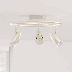 Verlichting*vidaXL Plafondspot met schijnwerpers Nikkel 27 x 10 x 12 cm Metaal