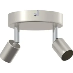 Plafondspot met schijnwerpers Nikkel 12 x 8 cm Staal>vidaXL Clearance