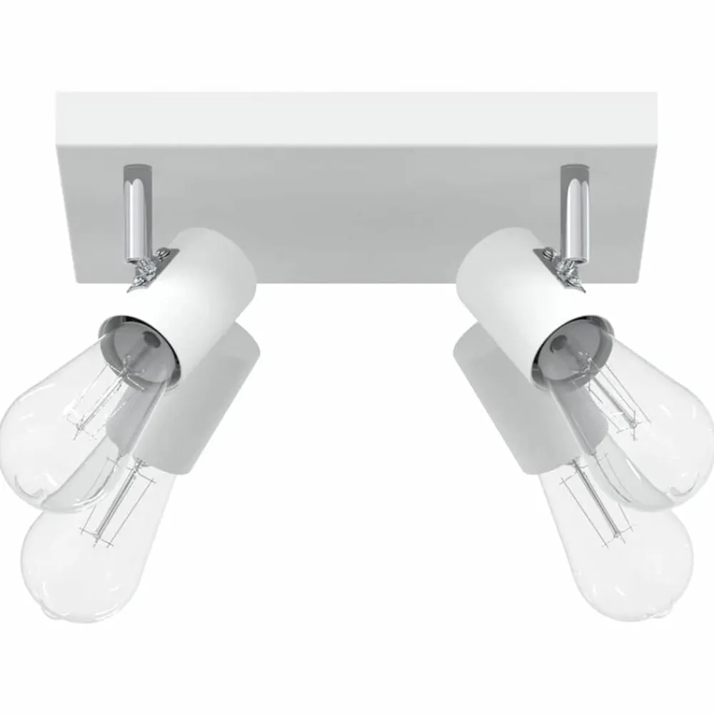 Verlichting*vidaXL Plafondspot met schijnwerpers 26,5 x 26 x 11,5 cm Metaal Wit