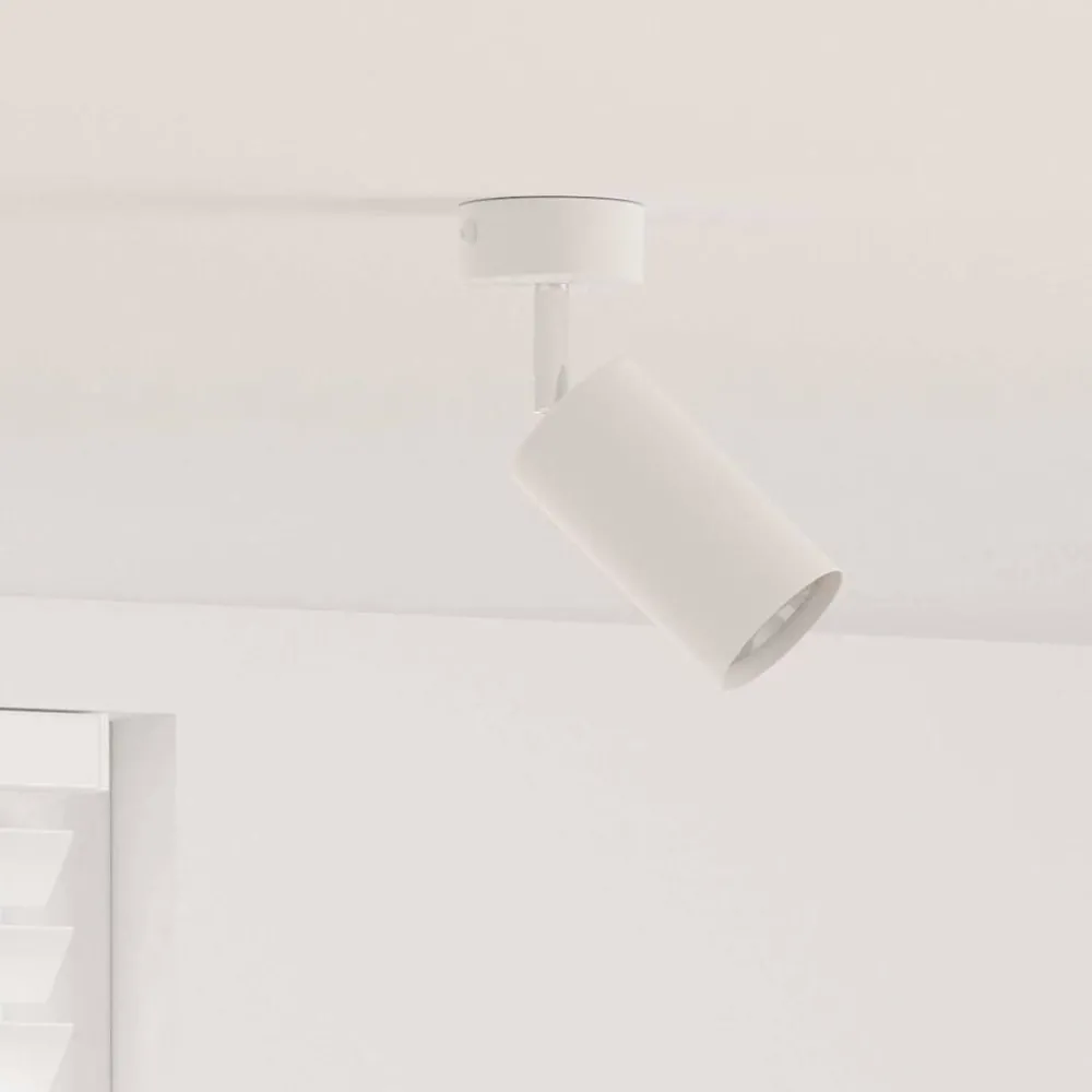 Verlichting*vidaXL Plafondspot met schijnwerpers 6 x 6 x 16 cm Metaal Wit
