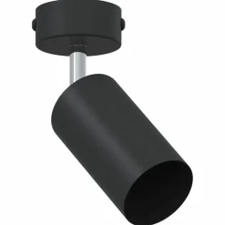 Verlichting*vidaXL Plafondspot met schijnwerpers 6 x 6 x 16 cm Metaal Zwart