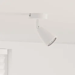 Verlichting*vidaXL Plafondspot met schijnwerpers Wit 25.5 x 8 x 16 cm Metaal