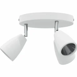 Plafondspot met schijnwerpers Wit 19 x 19 x 14,5 cm Metaal><noscript><img width=