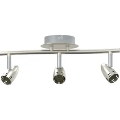 Verlichting*vidaXL Plafondspot met schijnwerpers Nikkel 36,5 x 10 x 12,5 cm Metaal