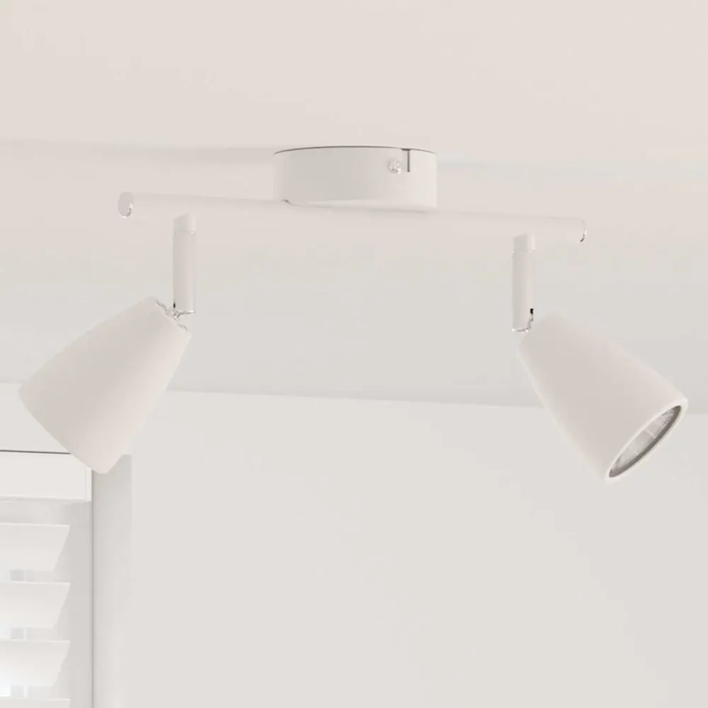 Plafondspot met schijnwerpers Wit 25.5 x 8 x 16 cm Metaal>vidaXL Online