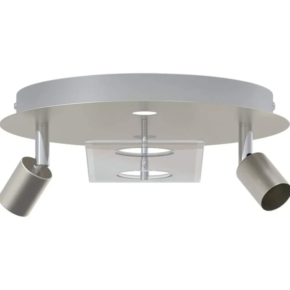 Plafondspot Nikkel 29 x 29 x 11 cm Staal en Glas>vidaXL Hot