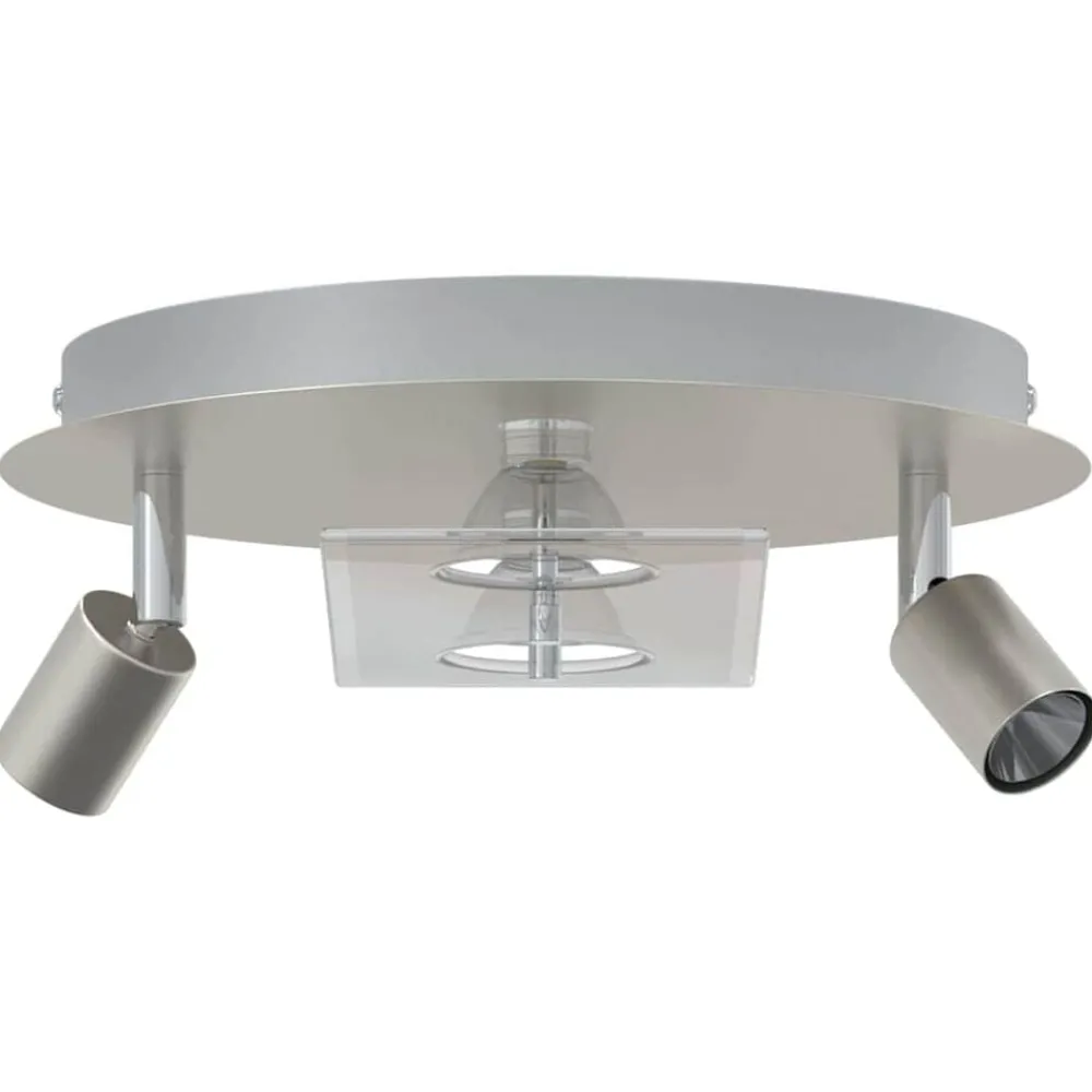 Plafondspot Nikkel 29 x 29 x 11 cm Staal en Glas>vidaXL Hot