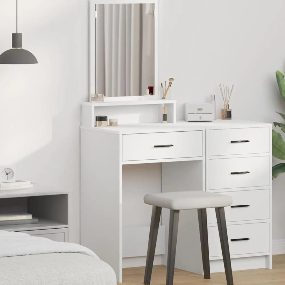 Kasten & Opbergmeubelen*vidaXL Plafondtafel met lade 50 x 41 x 140 cm Bewerkt hout Wit