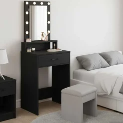 Kasten & Opbergmeubelen*vidaXL Plafondtafel met lade Zwart 50 x 41 x 140 cm Bewerkt hout Zwart eiken