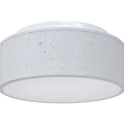 Verlichting*vidaXL Plafonnière met schijnwerpers 30 x 30 x 13,5 cm Stof Grijs