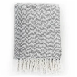 Plaid visgraat 125x150 cm katoen>vidaXL Discount