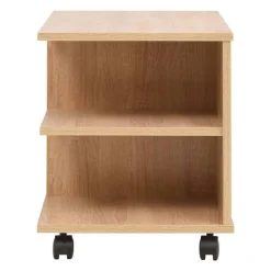 Boekenkasten & Wandplanken*vidaXL Plankenkast verrijdbaar 50x35x42 cm kleur Eiken