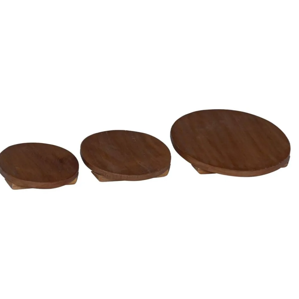 Tuin & Gazon*vidaXL Plant Stool 3 pcs Bruin Mahoniehout