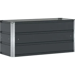Tuin & Gazon*vidaXL Plantenbak 100 x 40 x 45 cm Staal Antraciet