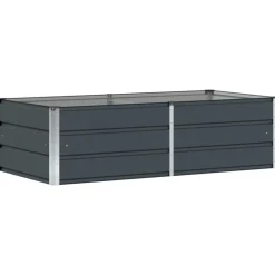 Tuin & Gazon*vidaXL Plantenbak 160 x 80 x 45 cm Staal Antraciet