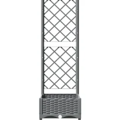 Plantenbak met latwerk 40x40x121,5 cm polypropeen><noscript><img width=