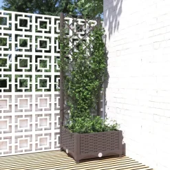 Plantenbak met latwerk 40x40x121,5 cm polypropeen>vidaXL Sale
