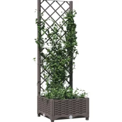 Plantenbak met latwerk 40x40x121,5 cm polypropeen><noscript><img width=