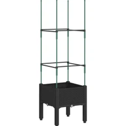 Plantenbak met latwerk 40x40x142,5 cm polypropeen>vidaXL Discount