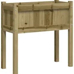 Plantenbak met poten 70x31x70 cm geïmpregneerd grenenhout>vidaXL New