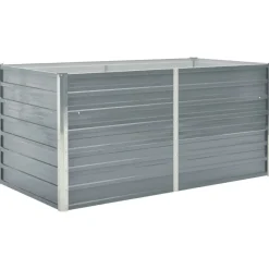 Tuin & Gazon*vidaXL Plantenbak verhoogd 160x80x77 cm gegalvaniseerd staal grijs