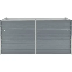 Tuin & Gazon*vidaXL Plantenbak verhoogd 160x80x77 cm gegalvaniseerd staal grijs