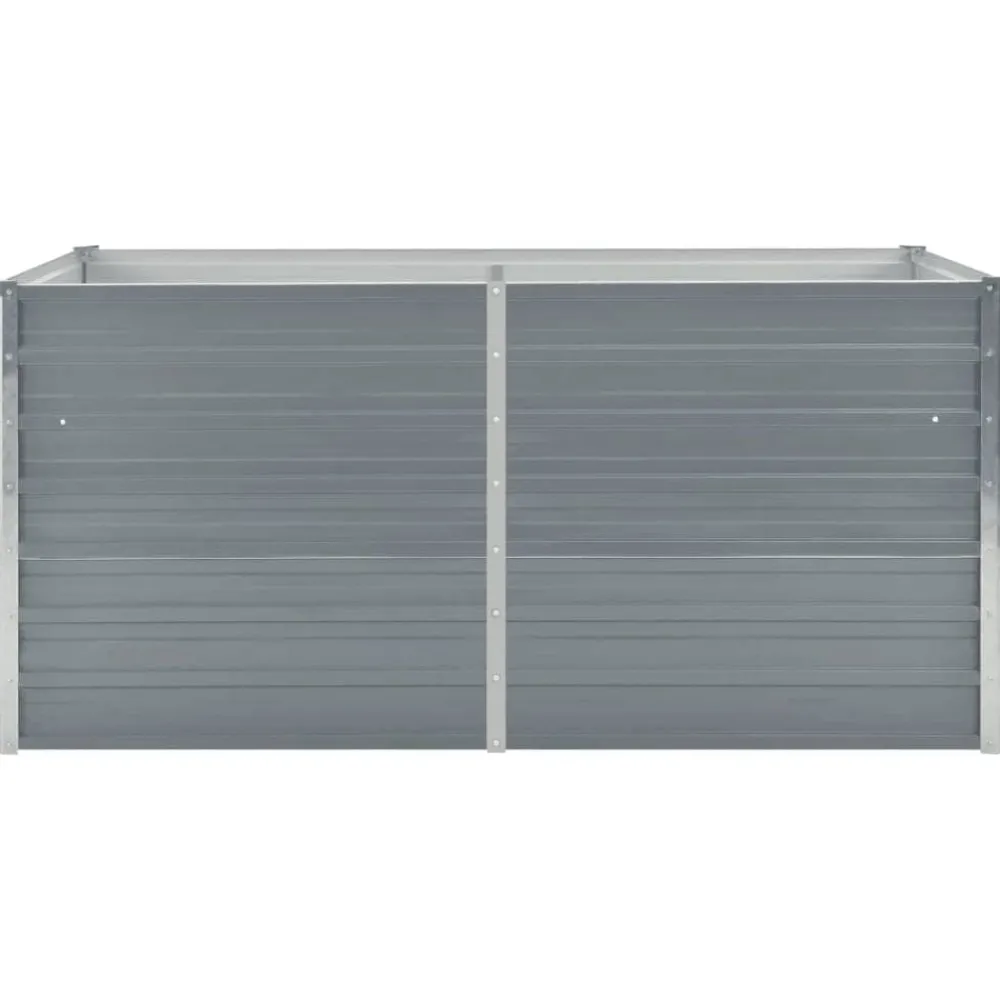 Tuin & Gazon*vidaXL Plantenbak verhoogd 160x80x77 cm gegalvaniseerd staal grijs