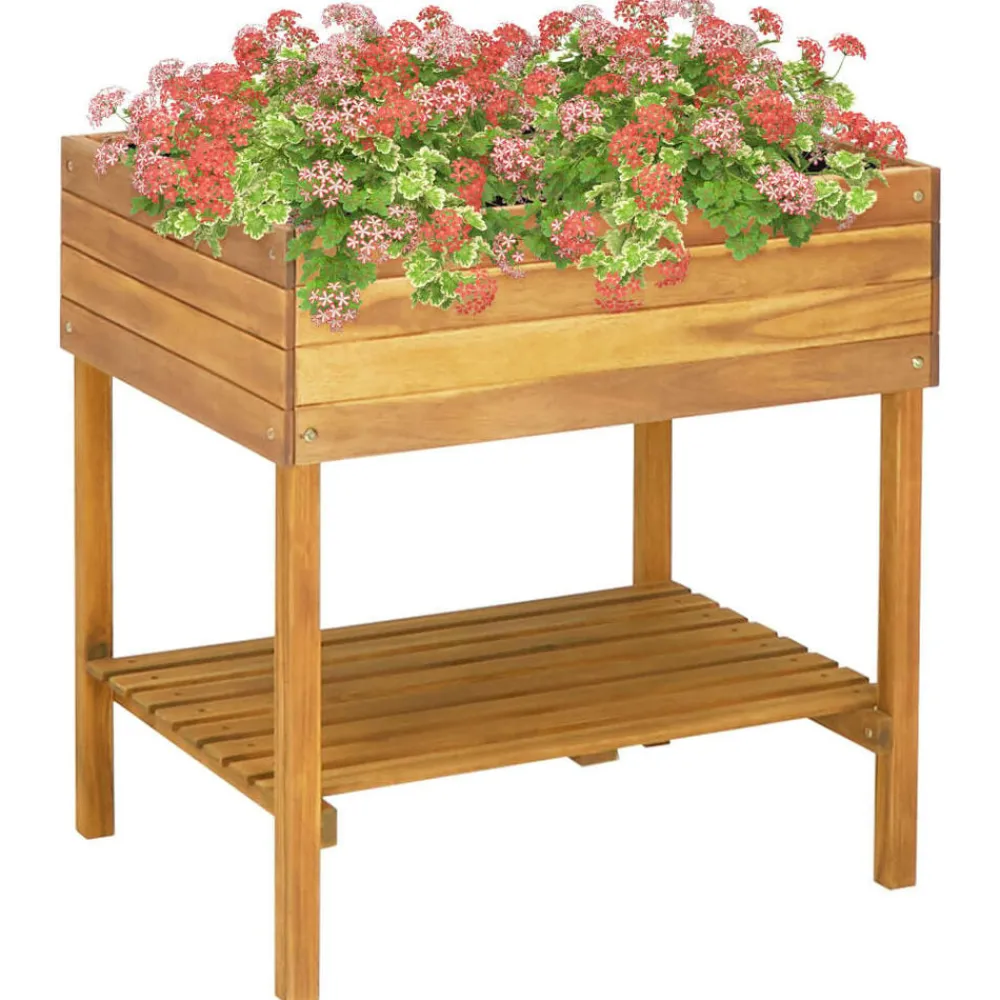 Plantenbak verhoogd 78,5x58,5x78,5 cm massief acaciahout>vidaXL Online