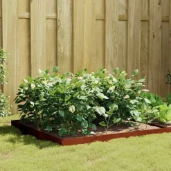 Tuin & Gazon*vidaXL Plantenbak verhoogd 100x100x18,5 cm cortenstaal Cortenstaal/Bruin