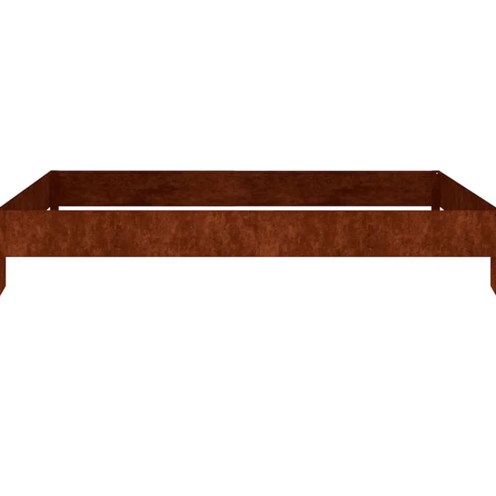 Tuin & Gazon*vidaXL Plantenbak verhoogd 100x100x18,5 cm cortenstaal Cortenstaal/Bruin