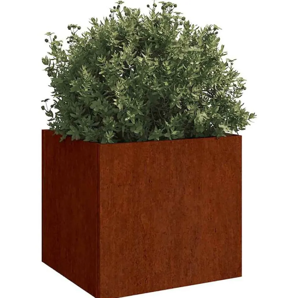Tuin & Gazon*vidaXL Plantenbak 32x30x29 cm cortenstaal Cortenstaal/Bruin