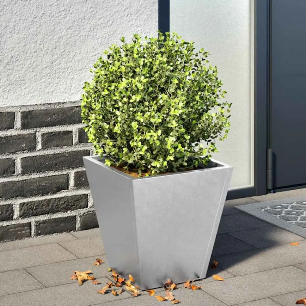 Tuin & Gazon*vidaXL Plantenbak 30x30x30 cm gegalvaniseerd staal Gegalvaniseerd staal/Grijs