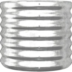 Tuin & Gazon*vidaXL Plantenbak 40x40x36 cm gegalvaniseerd staal kleurig Zilver