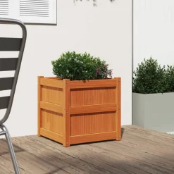 Tuin & Gazon*vidaXL Plantenbak 50x50x50 cm massief grenenhout wasbruin Bruingrenen