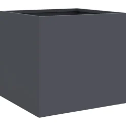 Tuin & Gazon*vidaXL Plantenbak 32x30x29 cm staal antracietkleurig Staal/Antracietkleurig