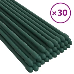 Tuin & Gazon*vidaXL Plantenstaken 30 st 60 cm staal groen