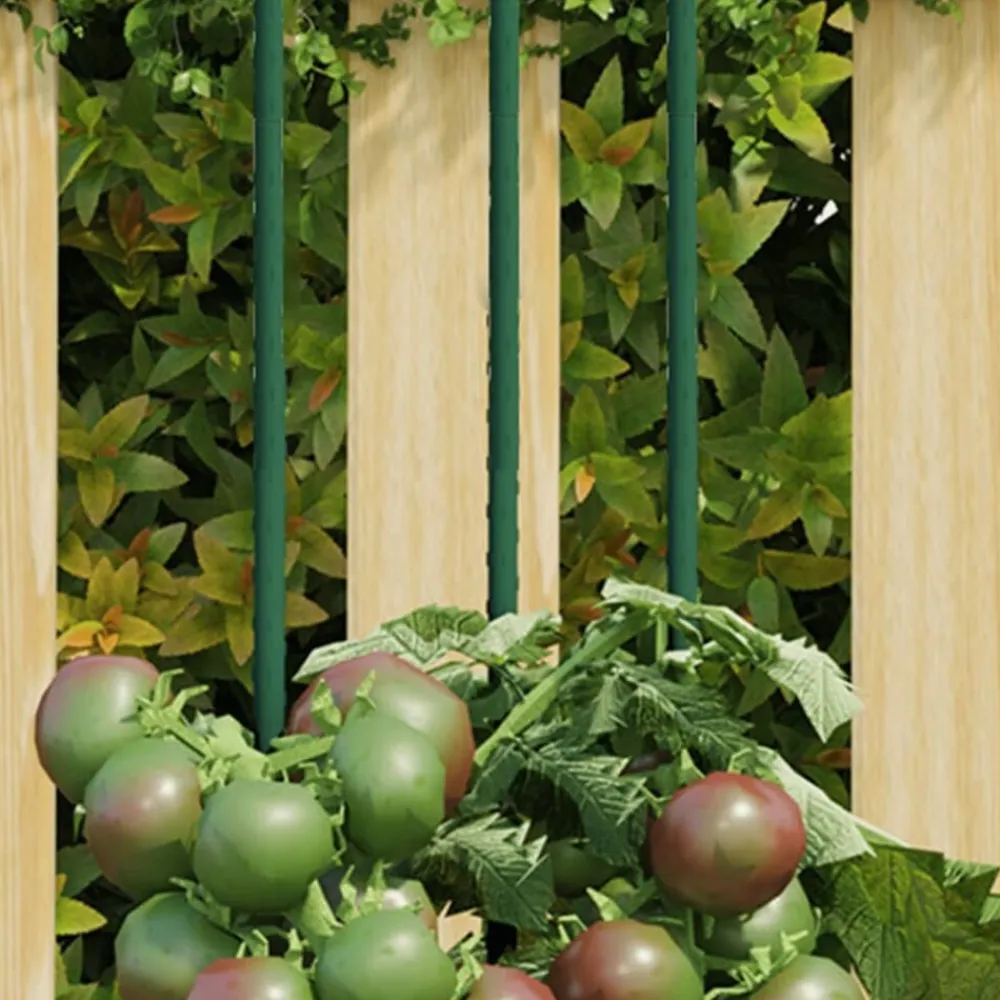Tuin & Gazon*vidaXL Plantenstaken 30 st 60 cm staal groen
