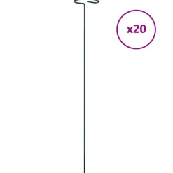 Plantenstaken 20 st 40 cm staal donkergroen>vidaXL Sale