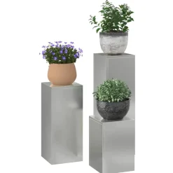 Plantenstandaard 3 pcs Zilver><noscript><img width=