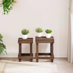 Plantenstandaard 2 pcs Bruin 70 x 11 x 27 cm Mahoniehout><noscript><img width=