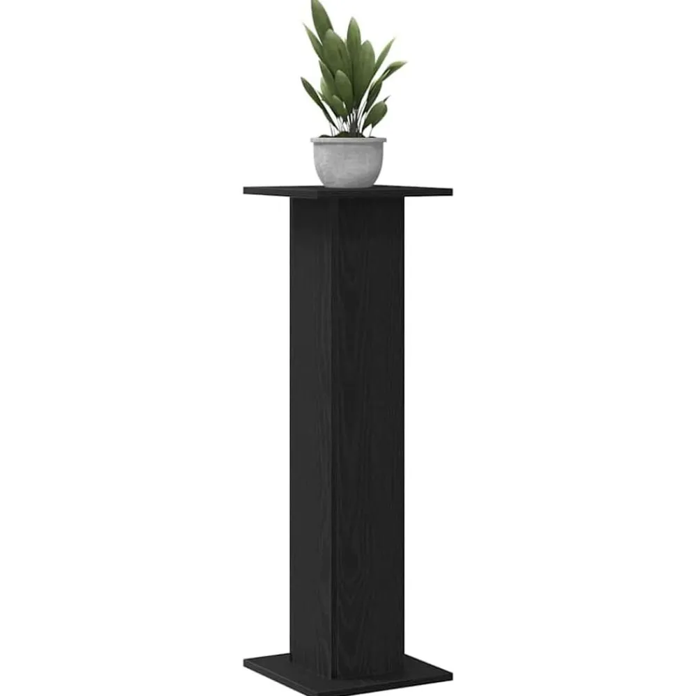 Elektronica|Tuin & Gazon*vidaXL Plantenstandaard 2 pcs 30 x 30 x 95 cm Bewerkt hout Zwart eiken