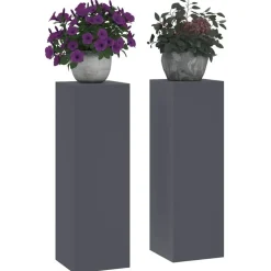 Plantenstandaard 2 pcs 24 x 24 x 75 cm Staal><noscript><img width=