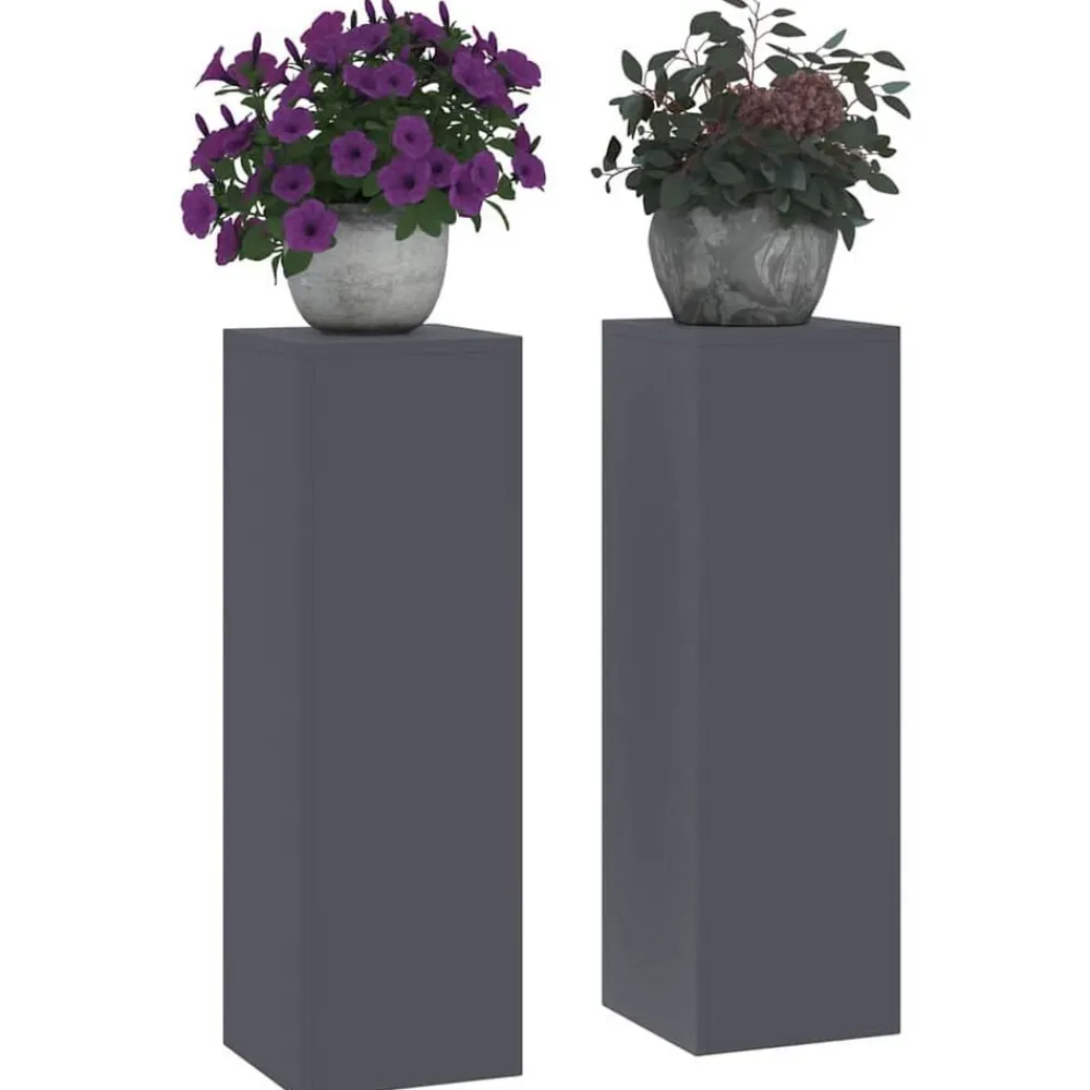 Plantenstandaard 2 pcs 24 x 24 x 75 cm Staal>vidaXL Online